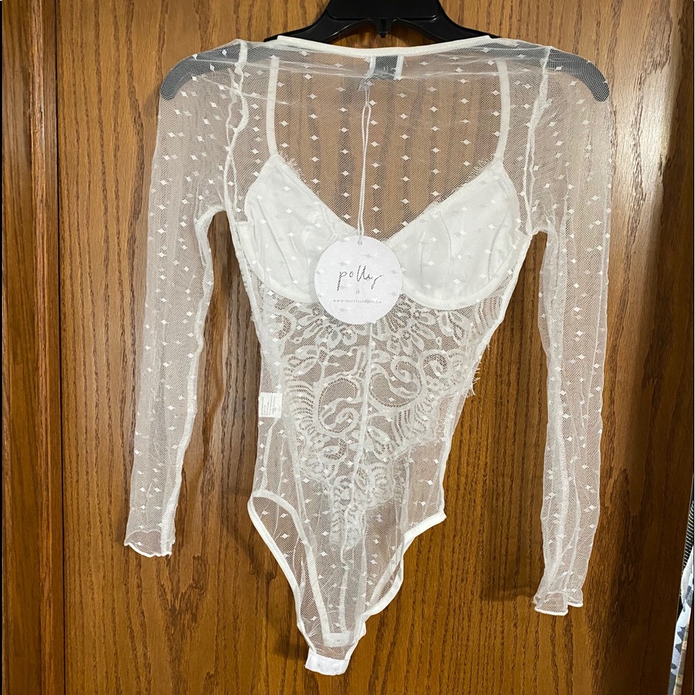 white sheer bodysuit